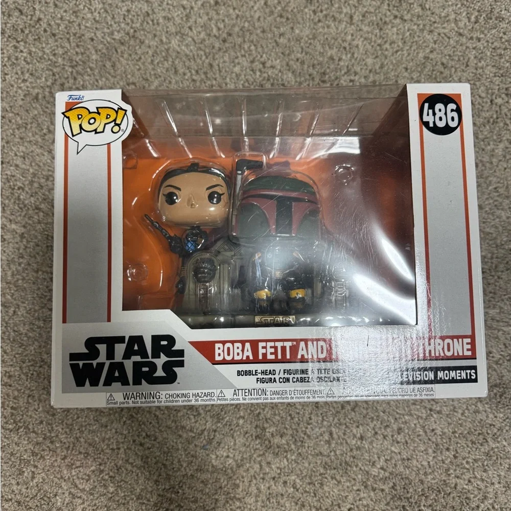 Funko Star Wars Pop! Set with Black, White, Orange, Blue, Brown, Gray Figures‎